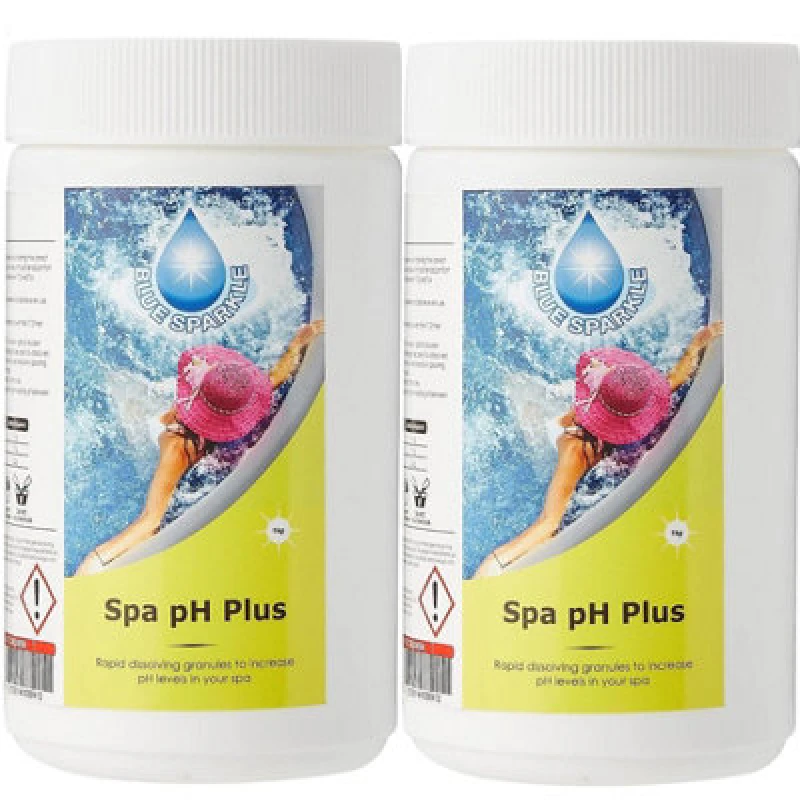 Image of Shatchi Blue sparkle 2kg pH plus pH level increaser water quality improver for all Hot Tubs and Swimming Pools White
