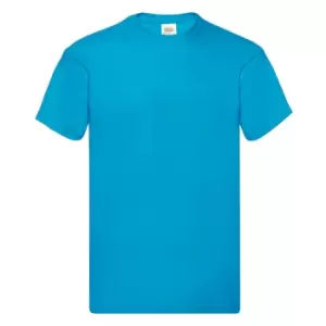 Image of Fruit Of The Loom Mens Original Short Sleeve T-Shirt (XXL) (Azure Blue)
