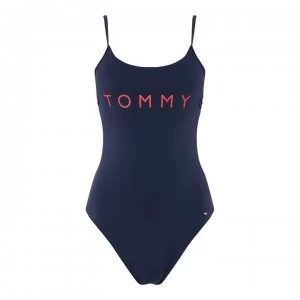 Image of Tommy Bodywear Logo Swimsuit - 416 NAVY BLAZER