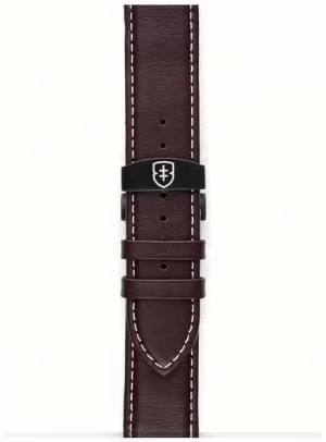 Image of Elliot Brown STR-L07 Mens 22mm Brown Leather Deployant Watch