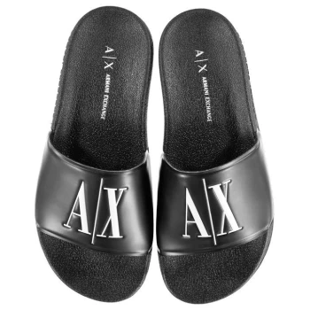 Image of Armani Exchange Sliders Black Size 37 Women