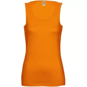Image of SOLS Womens/Ladies Jane Sleeveless Tank / Vest Top (L) (Orange)