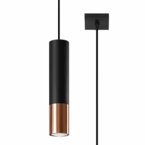 Image of Sollux Pendant Lamp Loopez 1 Black/Copper