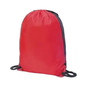 Image of Shugon Stafford Contrast Drawstring Bag (One Size) (Red/Black)