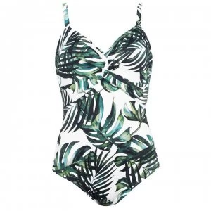 Image of Fantasie Palm Valley Underwired Twist Front Swimsuit - FEN Fern