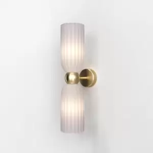 Image of Maytoni Antic Modern 2 Light Up & Down Wall Lamp Gold, White Shade, E14