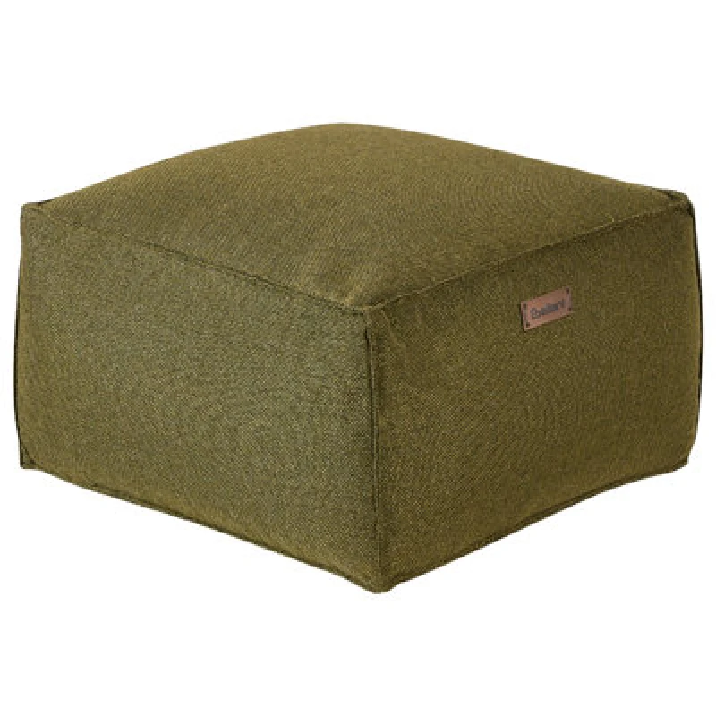 Image of Beliani Pouffe Mukki Fabric Olive Green