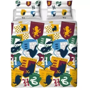 Image of Harry Potter Stickers Duvet Cover Set (Double) (Multicoloured)