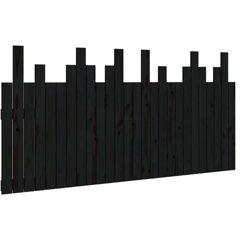 Image of VIDAXL Vidaxl - Wall Headboard Black 166x3x80cm Solid Wood Pine 8720845685300