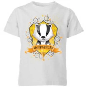 Image of Harry Potter Kids Hufflepuff Crest Kids T-Shirt - Grey - 5-6 Years