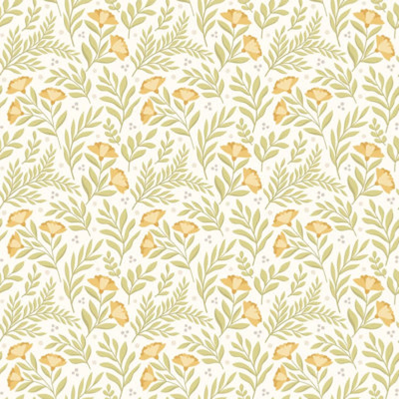 Image of Hoopla Walls Petite Posy Citrus Sun Smooth Matt Wallpaper