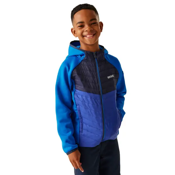 Image of Regatta Boys Kielder VIII Hybrid Full Zip Padded Jacket 11-12 Years - Chest 75-79cm (Height 146-152cm) Oxford Blue/Navy RKN153B-0L8-11