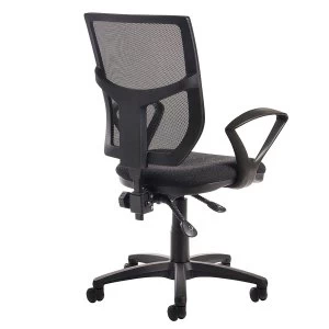 Image of Dams Altino High Back Operator Chair with Fixed Armrests - Charcoal