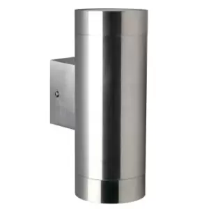 Image of Tin Maxi Up & Down Wall Lamp Stainless Steel, GU10, IP54