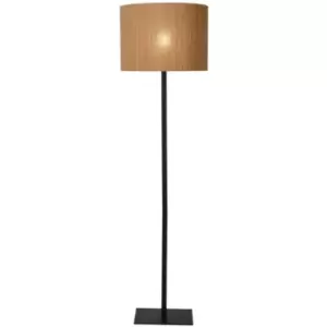 Image of Lucide MAGIUS - Floor Lamp - Ø42cm - 1xE27 - Light Wood