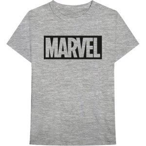 Image of Marvel Comics - Logo Unisex Medium T-Shirt - Grey