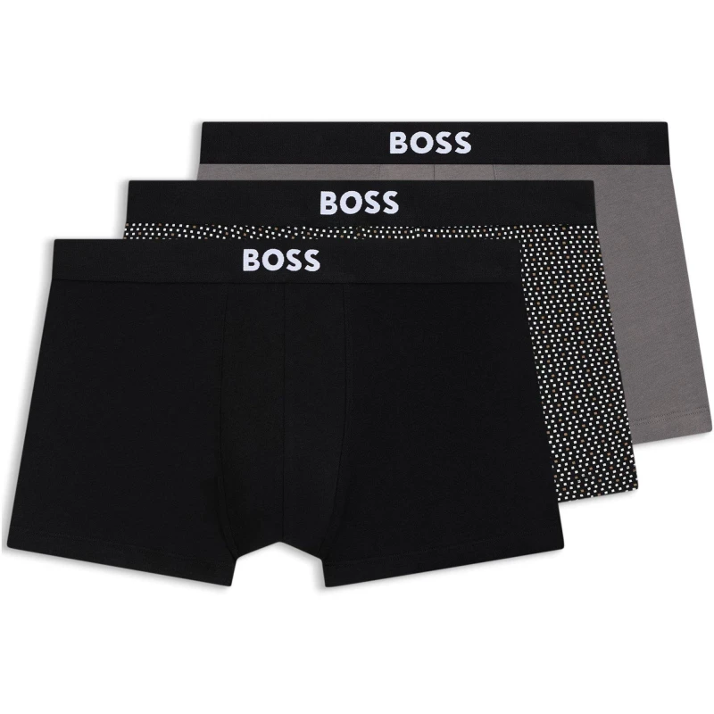 Image of BOSS Trunk 3P BOSS ONE D mens Boxer shorts in Multicolour
