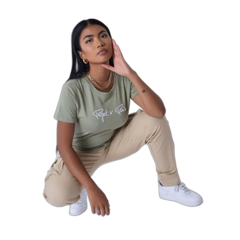 Image of Project X Paris T-Shirt embroidery logo woman Project X Paris Basic Vert Female XS