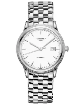 Image of Longines Flagship Automatic White Dial Stainless Steel Unisex Watch L4.984.4.12.6 L4.984.4.12.6