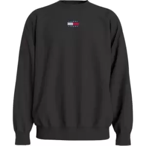 Image of Tommy Jeans Badge Crew Neck Sweatshirt - Black