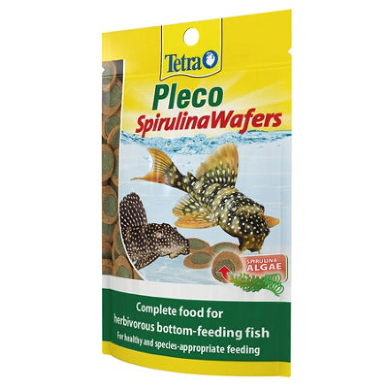 Image of Tetra Pleco Fish Food Spirulina Wafers 42G, 100% Vegetable Premium Fish Food For Bottom Feeding Fish