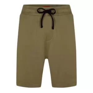Image of Hugo Logo Tape Pyjama Shorts - Green