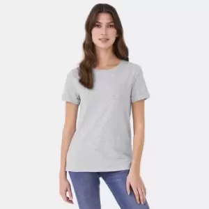 Image of Crew Clothing Womens Perfect Crew Slub T-Shirt Grey Marl 18