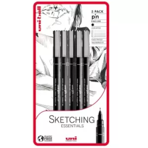 Image of Uni PIN Sketching Essentials Drawing Pens pack of 5, none