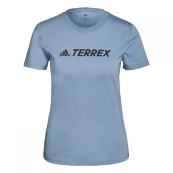 Image of adidas Terrex Classic Logo T-Shirt Womens - Ambient Sky