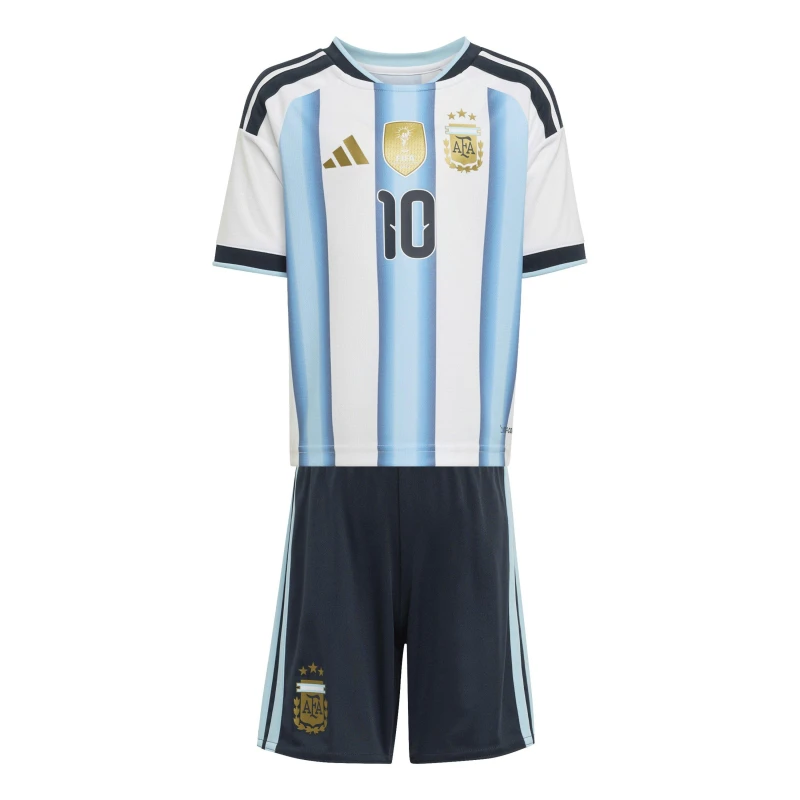 Image of Adidas Children's Home Set Argentina 2026 Blanc Unisex 3/4 ans KT0390