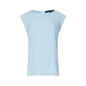 Image of French Connection Crepe Light Cap-Sleeve Top - Blue