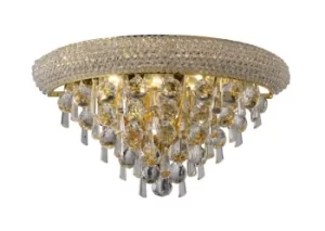 Image of Alexandra Wall Lamp Medium 3 Light French Gold, Crystal