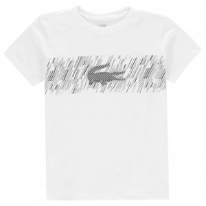 Image of Lacoste Large Croc T Shirt - White