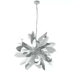 Image of Fan Europe BLOOM 6 Light Spherical Pendant Ceiling Light White, Silver 65x60cm