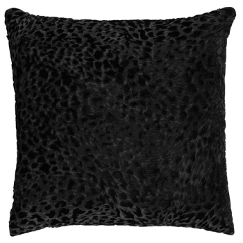 Image of Biba Samantha Leopard Jacquard Cushion - Samantha Black