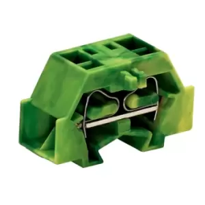 Image of WAGO 261-337 4 Conductor Fixing Flanges Terminal Block Green-yellow