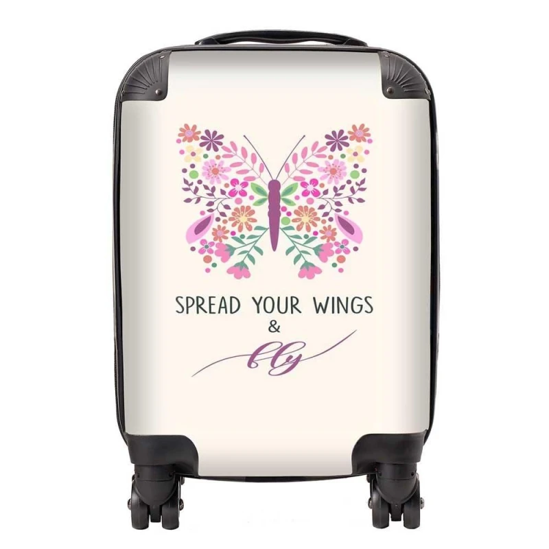Image of Warren Reed - Designer Spread Your Wings Suitcase Size: Small Multicolor Unisex Small