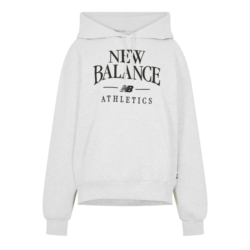 Image of New Balance Womens Trackside Pull Over Hoody Light Grey female 10 (S)