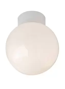 Image of Robus Globe 60W bathroom ceiling light, IP44, 100mm, White - R6