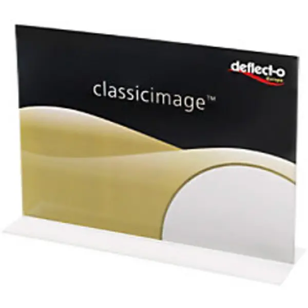 Image of Deflecto Deflecto A3 Landscape Stand Up Literature Display Sign Holder Crystal Clear - 48011 48011