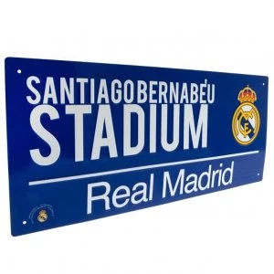 Image of Real Madrid FC Blue Street Sign