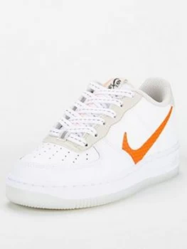 Image of Nike Air Force 1 Lv8 3 Junior Trainer - White/Orange