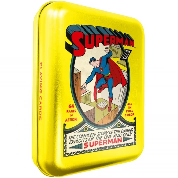 Image of DC Superman Collector Playing Cards & Tin in Yellow