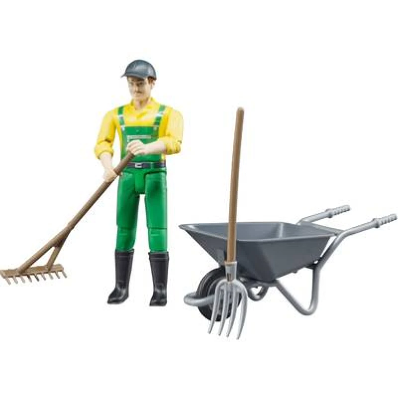 Image of Bruder Brother Figure Set farmer with accessories 62610
