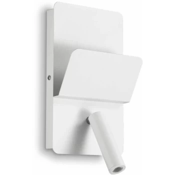 Image of Ideal Lux Lighting - Ideal Lux Read - LED 1 Light Wall Light White