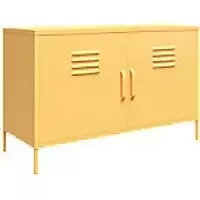 Image of Novogratz Storage Cabinet 4012814COMNUK Yellow 1,000 (W) x 400.1 (D) x 640 (H) mm