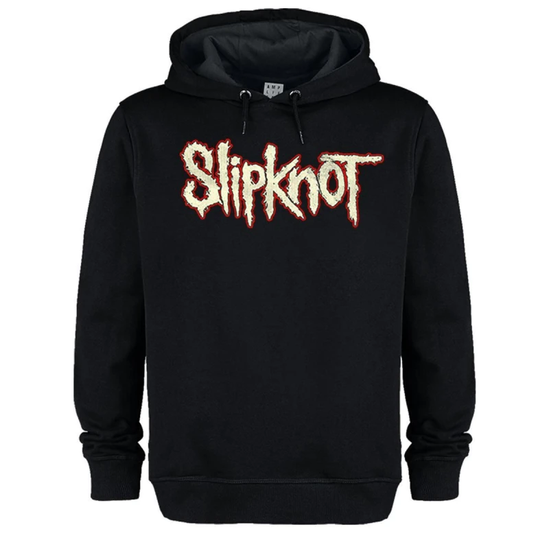 Image of Amplified Amplified Men Don't Ever Judge Me Slipknot Drawstring Hoodie in Black Size: X-Small Black XS Male 5063470713219
