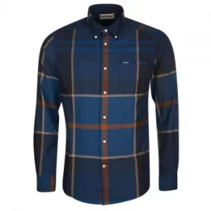 Image of Barbour Mens Dunoon Tailored Shirt Midnight Tartan Large