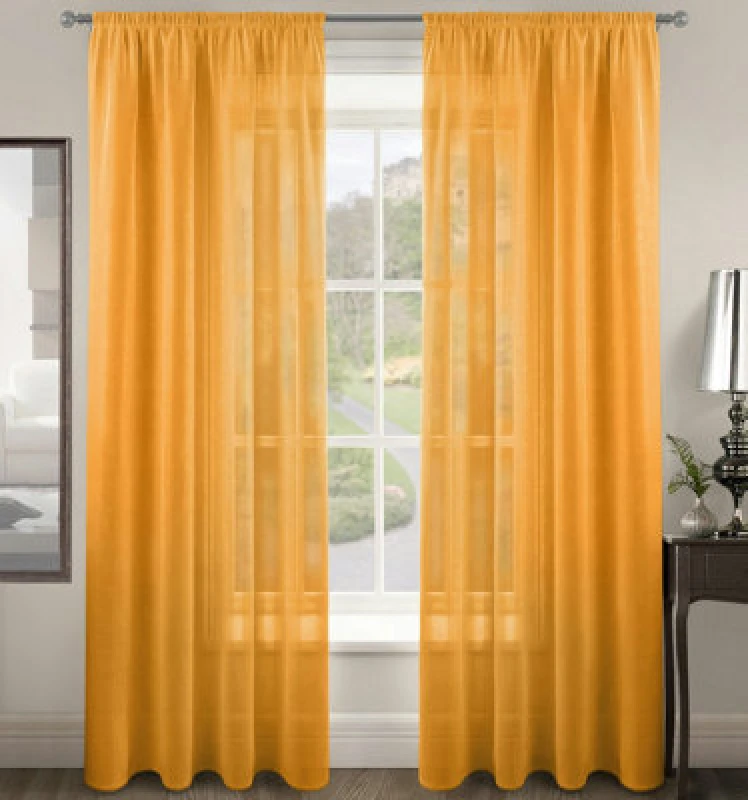 Image of Velosso Riva Slot Top Voile Panel - Ochre