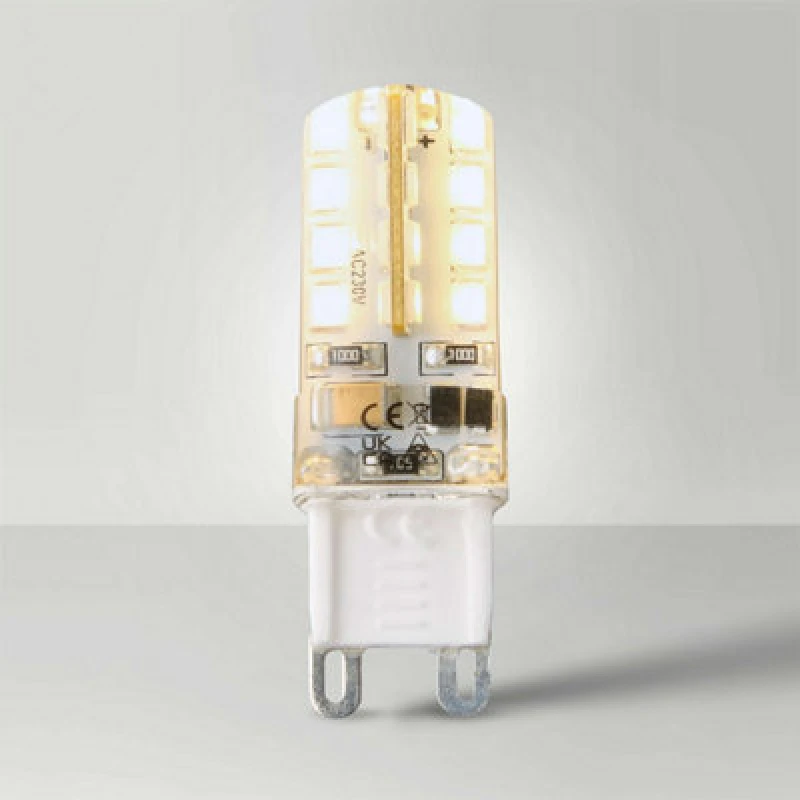 Image of ValueLights 3 Pack G9 Clear Thermal Plastic Capsule LED 2.6W Warm White 3000K 180lm Light Bulb White